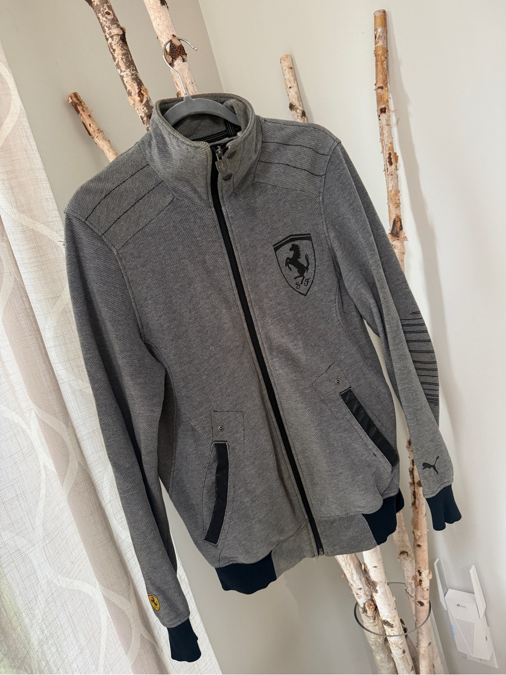 Puma Ferrari Gray Zip-Up Track Jacket